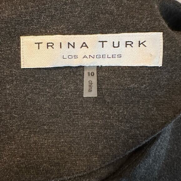 Trina Turk Classic Charcoal Sarafina Ponte Shift Dress Size 10 - Picture 7 of 13